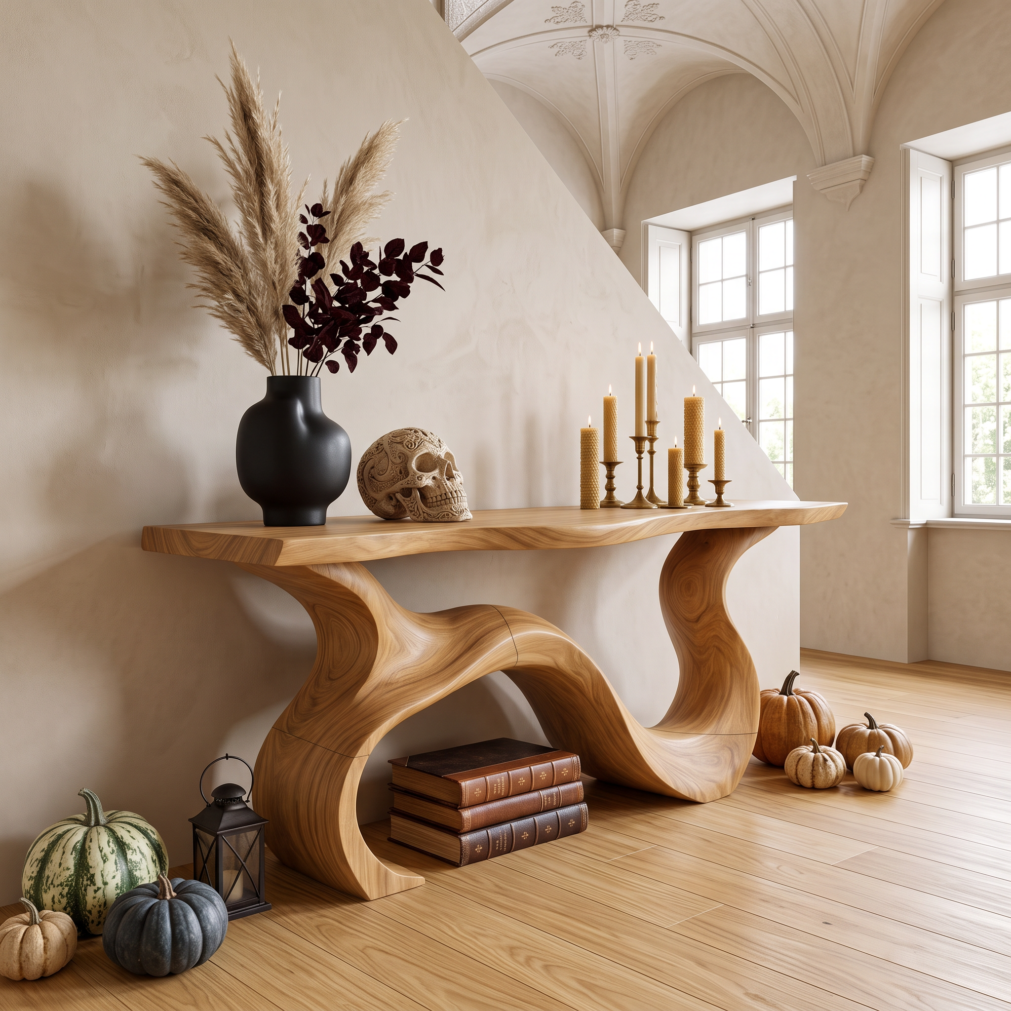 Tavolo espositivo a forma di radice organica per decorazioni di Halloween SILDTTNCS145