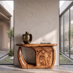 Consolle Moderna con Base Scultorea e Contenitore per Ingresso SINLKICS704