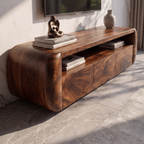 Contemporary TV Cabinet With Sculptural Wood Form For Living Room And Family Room SINLKITVC095