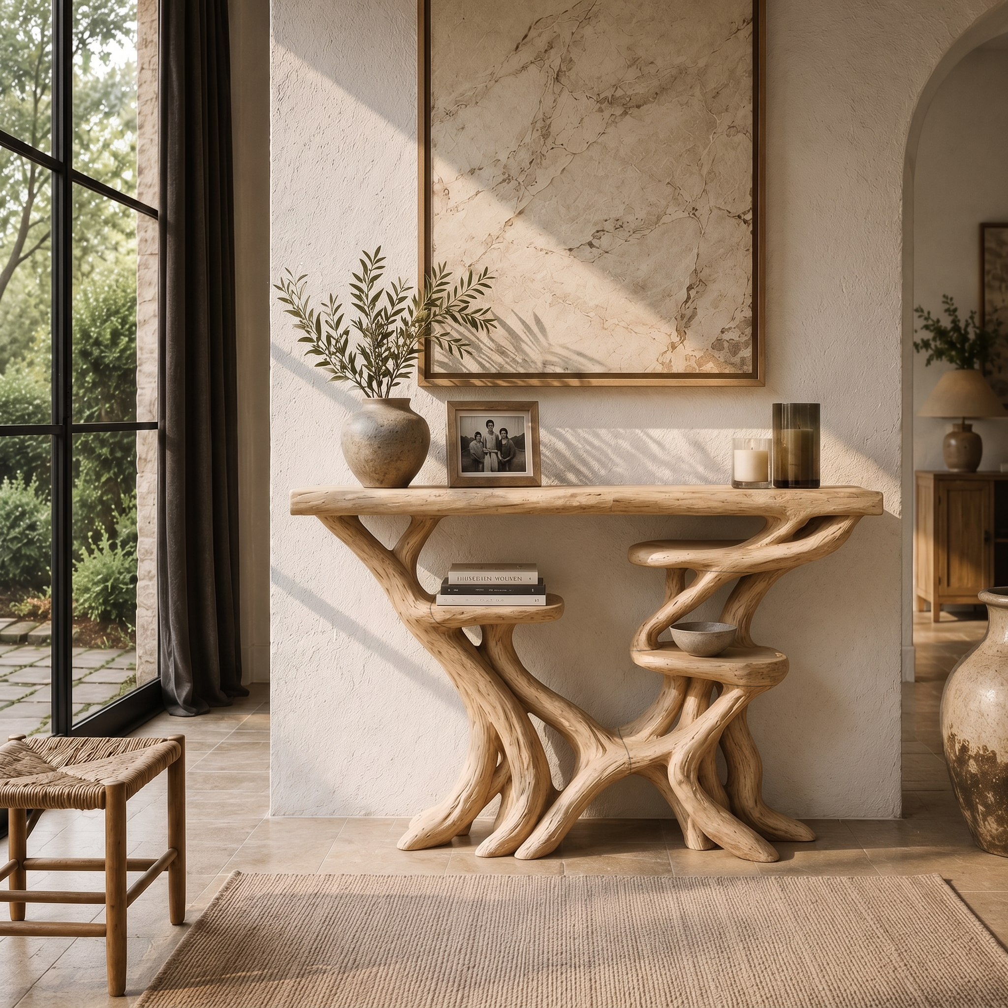 Artisan Tree Branch Console Table For Entryway And Living Room SINLHACS697