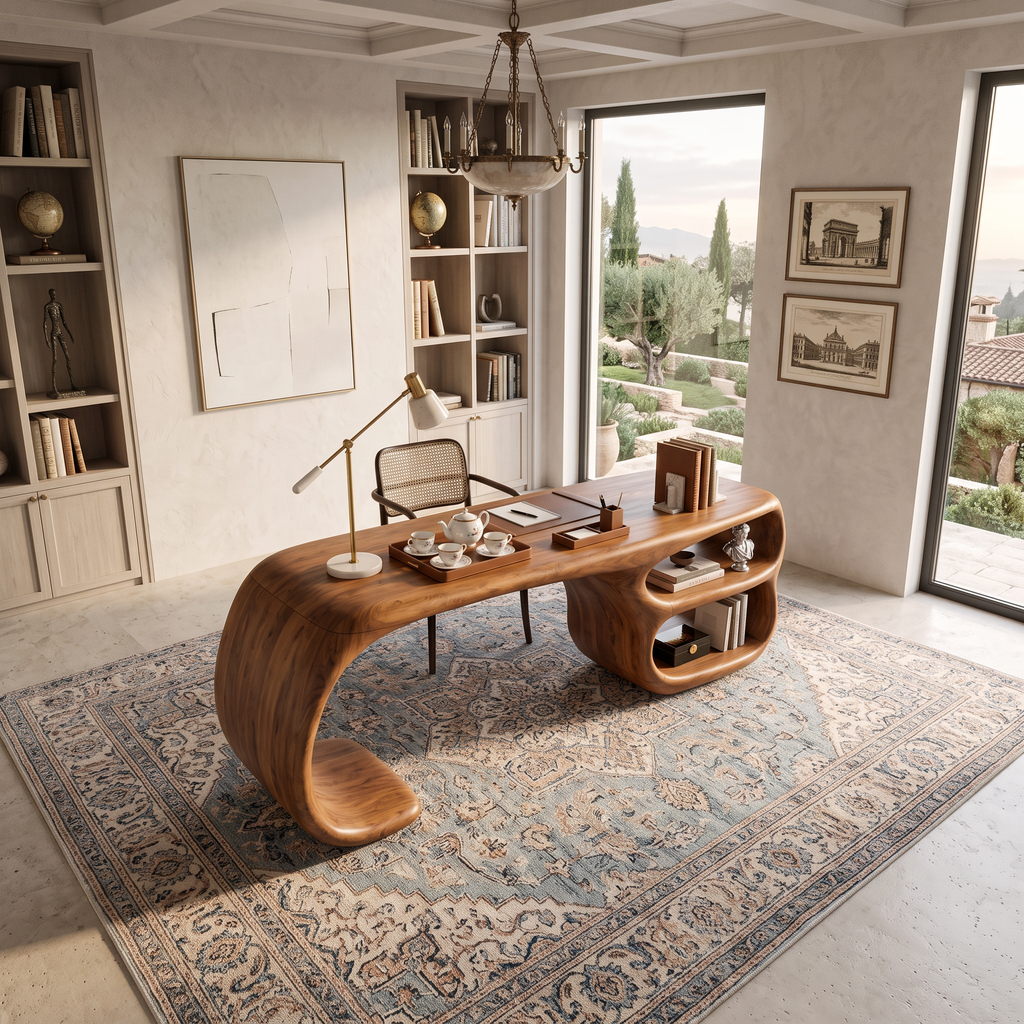 Contemporary Freeform Executive Desk Home Office Studio SILDTTNDE054