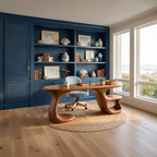 Modern Curved Shelf Desk Home Office Apartment SILDTTNDE056