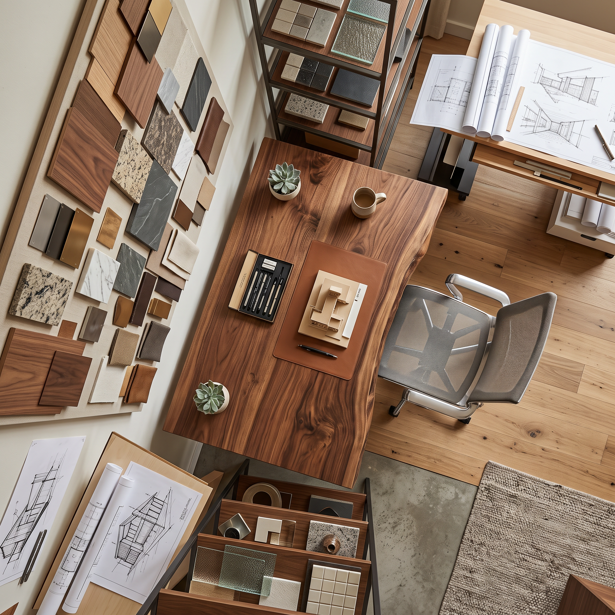 Scrivania moderna sospesa con bordo vivo per lo smart working SITHTTDE047