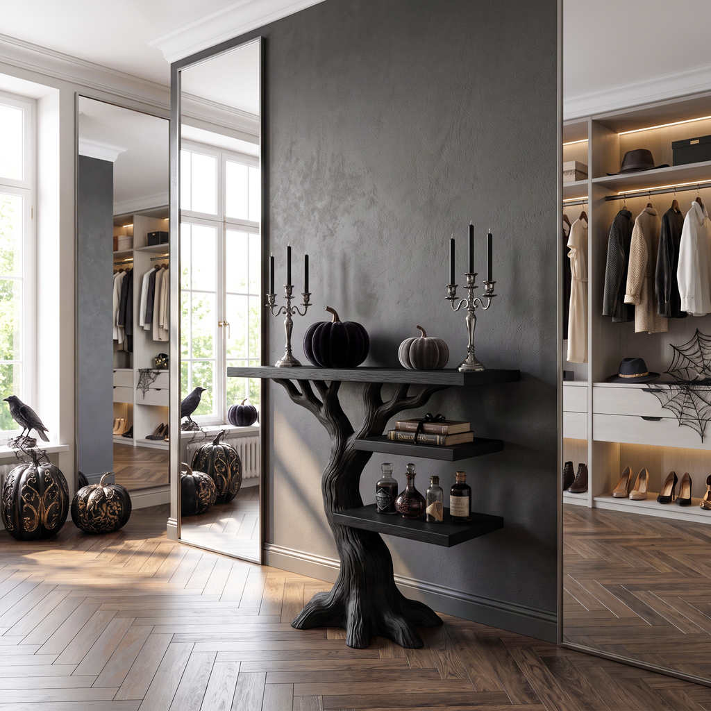Tavolo Console a Ramo Stile Woodland Contemporaneo Per Decorazioni di Halloween SILDTTNCS157