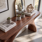 Consolle Mid-Century con Cornice Curva Fluida per Ingresso SINLKIFLP144