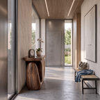Consolle Moderna con Base Scultorea e Contenitore per Ingresso SINLKICS704