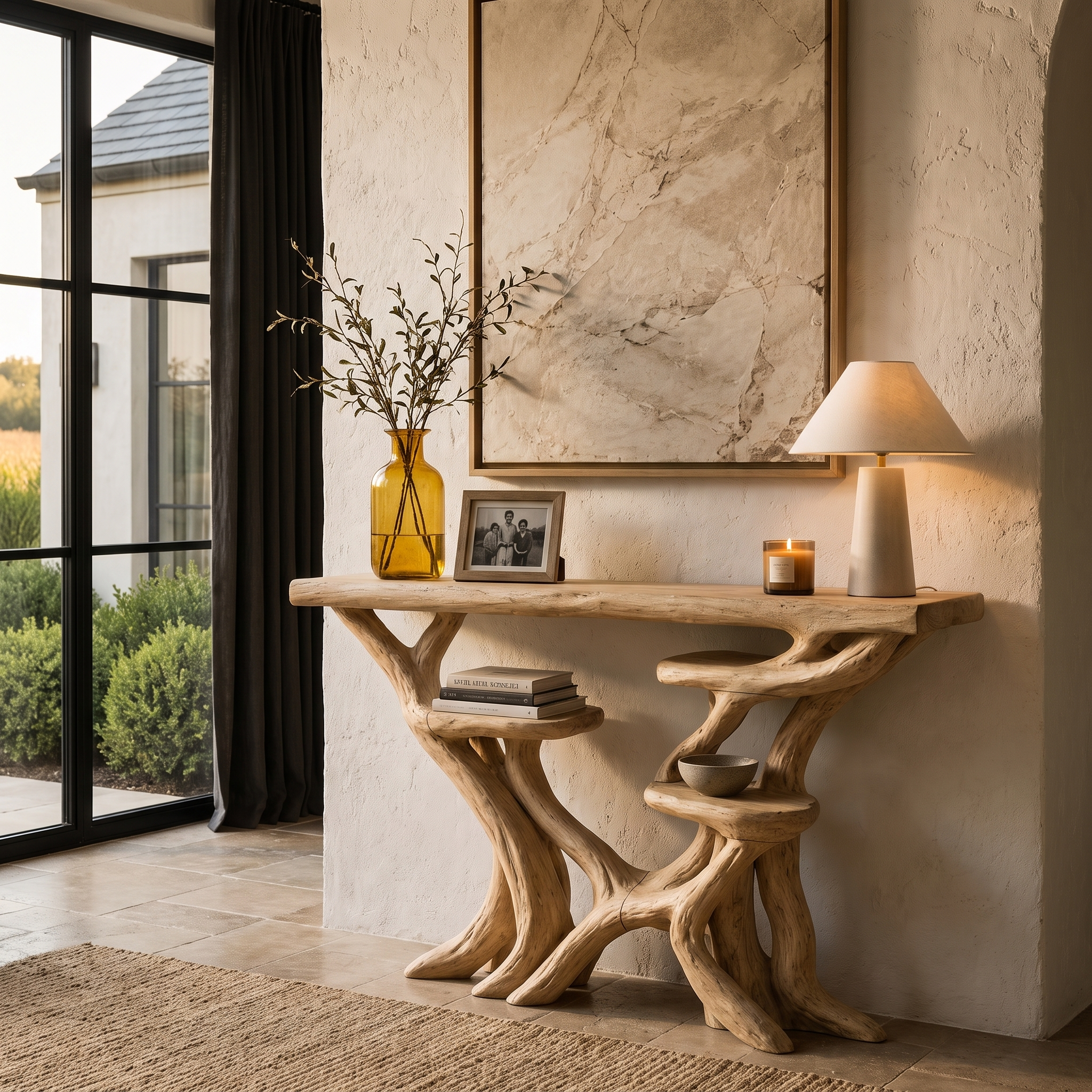 Artisan Tree Branch Console Table For Entryway And Living Room SINLHACS697