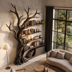 Modern Tree Bookshelf Handcrafted Branch Shelves For Home Library SINLHATB768