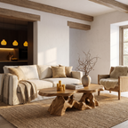 Organic Coffee Table With Sculptural Tree Root Base For Living Room SINLHACF412