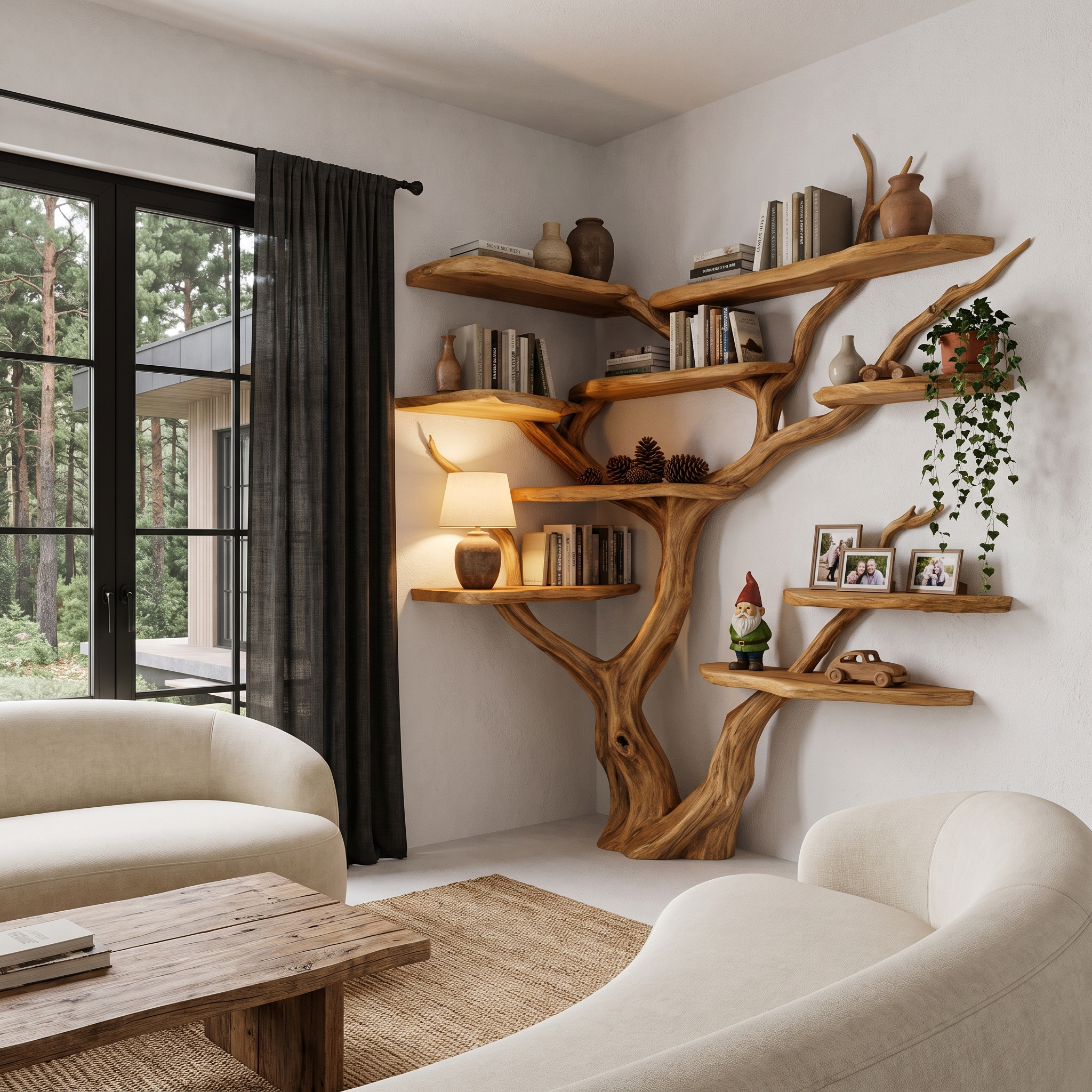 Libreria ad albero contemporanea con design a ramo angolare per ufficio SINLHATB778