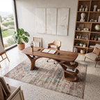 Modern Organic Form Study Desk Bedroom Workspace SILDTTNDE045