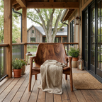 Sedia in legno Mid Century per portico o ingresso RTTHTTACC014
