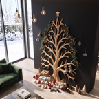 Contemporary Christmas Wall Decor With Artistic Tree Silhouette For Hallway SINLSAWA138