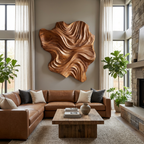 Arte da parete in legno organico, design a onda per salotto di lusso RTTHTTWA132