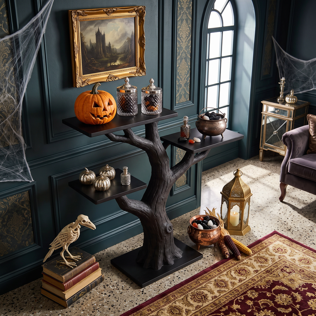 Console Ramo Nodoso Organico Per Mobili Vintage Halloween SILDTTNCS149