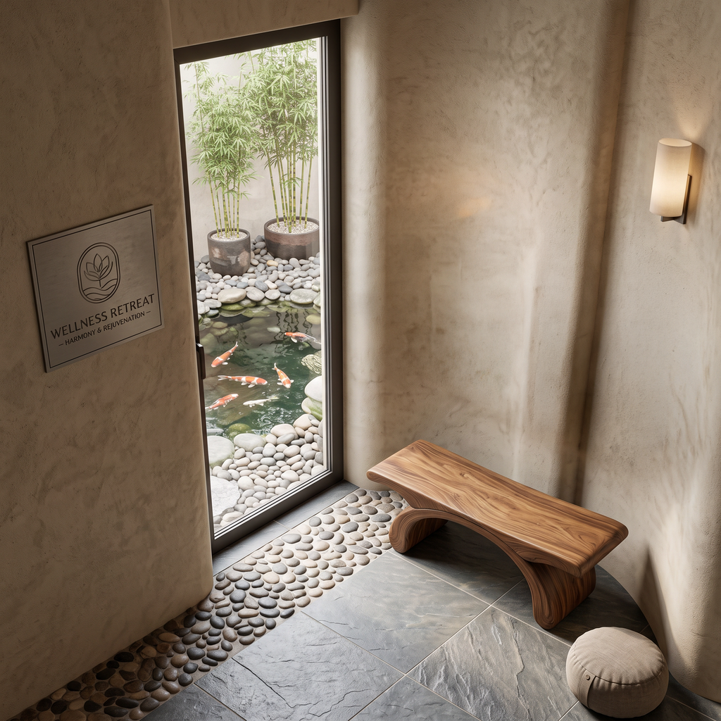 Panca doccia moderna e organica per bagno o arredamento spa SITHTTSB013