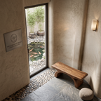 Panca doccia moderna e organica per bagno o arredamento spa SITHTTSB013