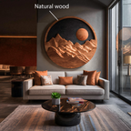 Decorazione da parete con sole e montagna artistici per casa moderna RTTHTTWA068