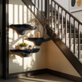 Mensola a Fungo in Legno Massello Mid Century per Arredamento Elegante SILDTTNMR016