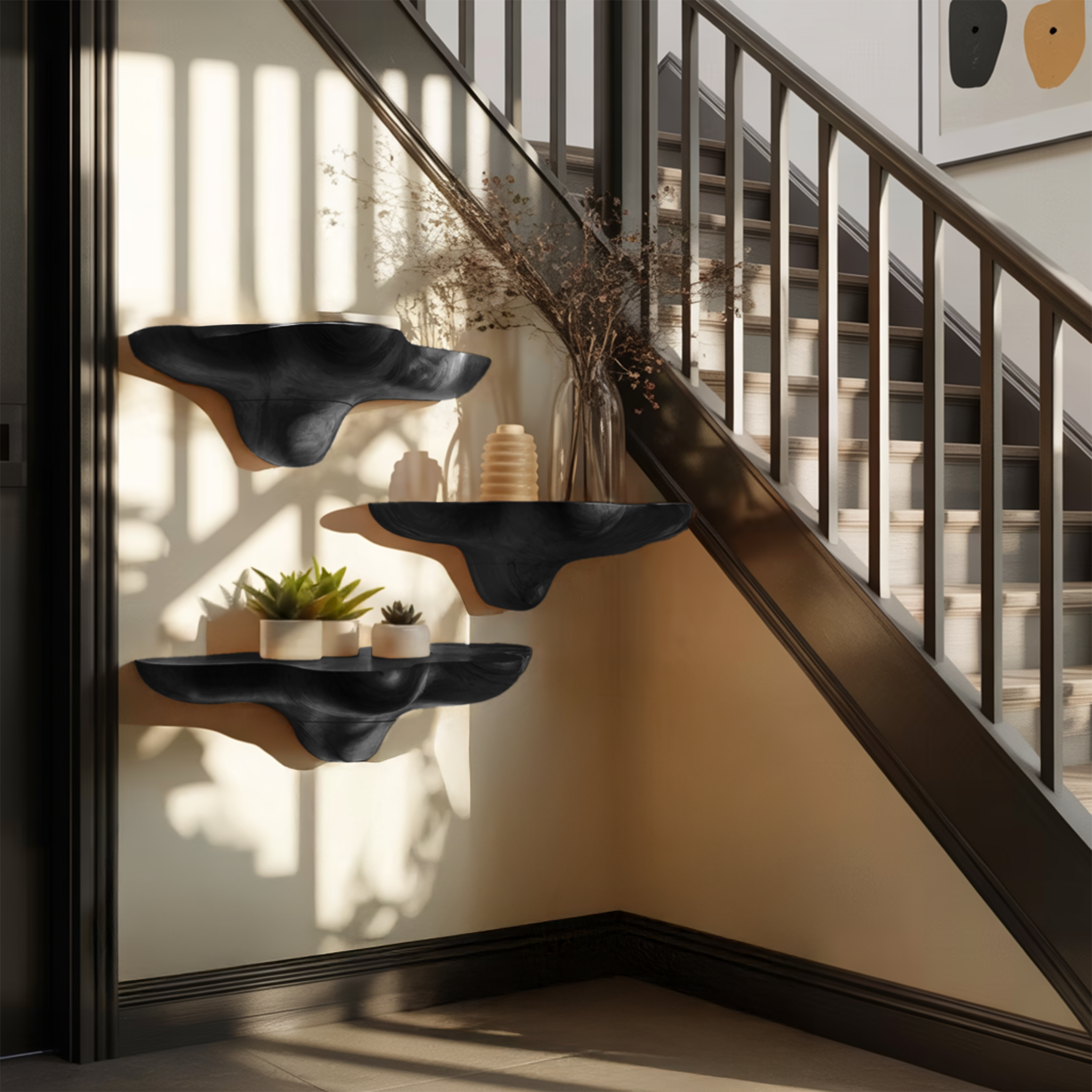 Mensola a Fungo in Legno Massello Mid Century per Arredamento Elegante SILDTTNMR016