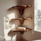 Mensola a fungo in legno massello per soggiorno Design mobili SILDTTNCMS022