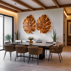 Arte da parete organica in legno di foglia di palma per interni scandinavi RTTHTTWA100