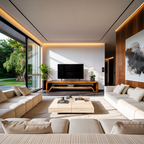 Mobile TV moderno scultoreo in legno per soggiorno RTTHTTTVC068