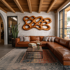 Arte da parete in legno organico per interni minimalisti RTTHTTWA102