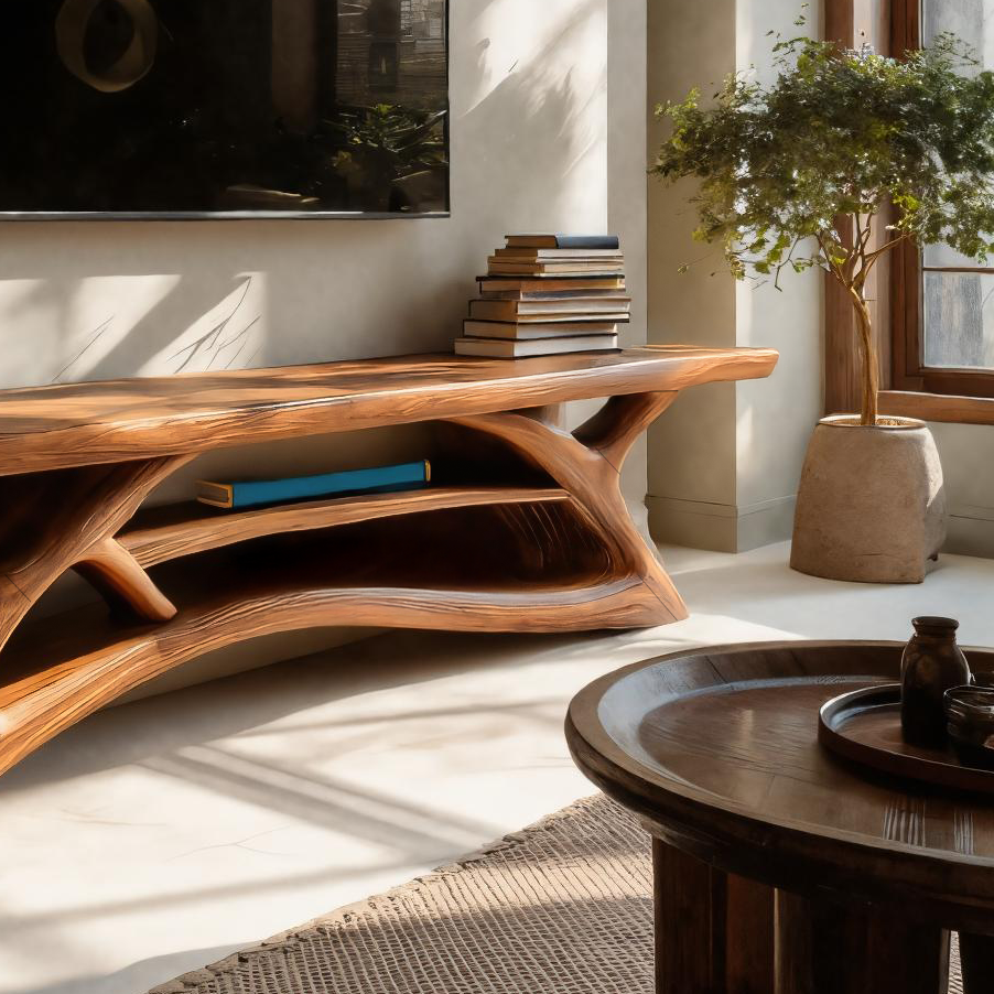 Mensola TV moderna Design a più livelli per l'arredamento del soggiorno RTTHTTTVC057