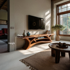 Mensola TV moderna Design a più livelli per l'arredamento del soggiorno RTTHTTTVC057