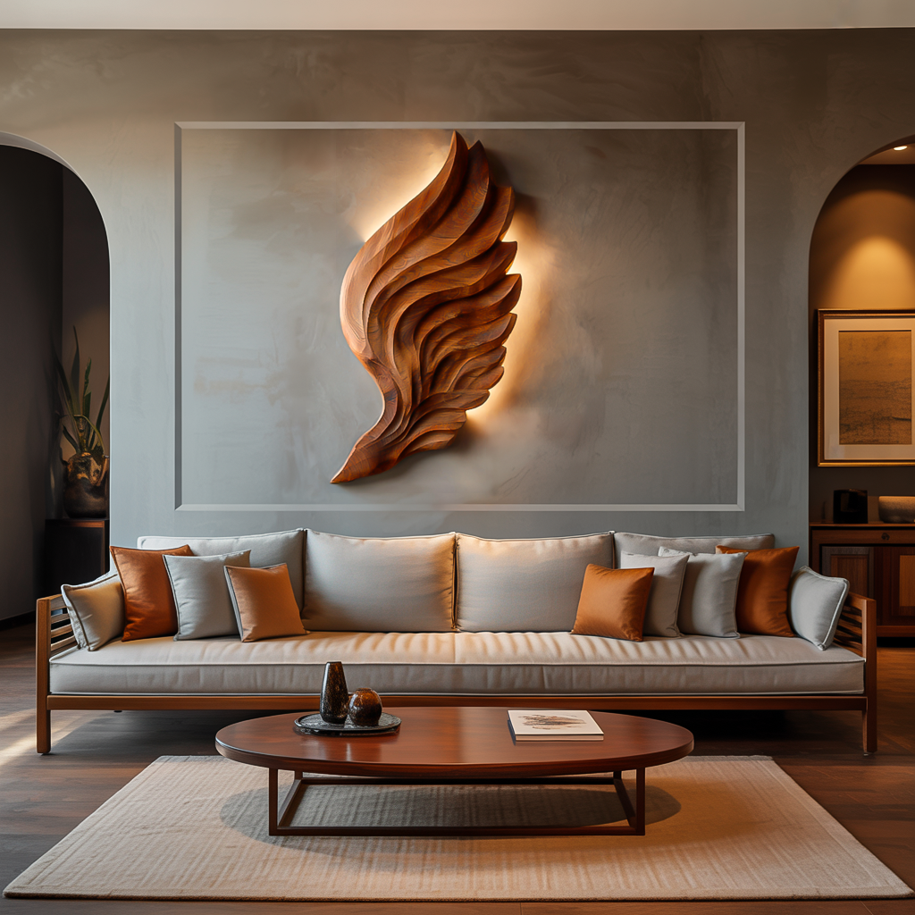 Abstract Wooden Wing Wall Art Per L'arredamento Moderno Della Parete RTTHTTWA080