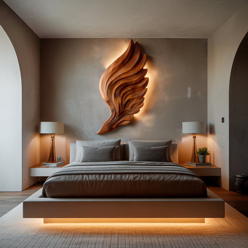 Abstract Wooden Wing Wall Art Per L'arredamento Moderno Della Parete RTTHTTWA080