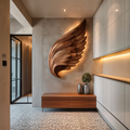 Scultura murale Organic Wing per arredamento d'interni di lusso RTTHTTWA081