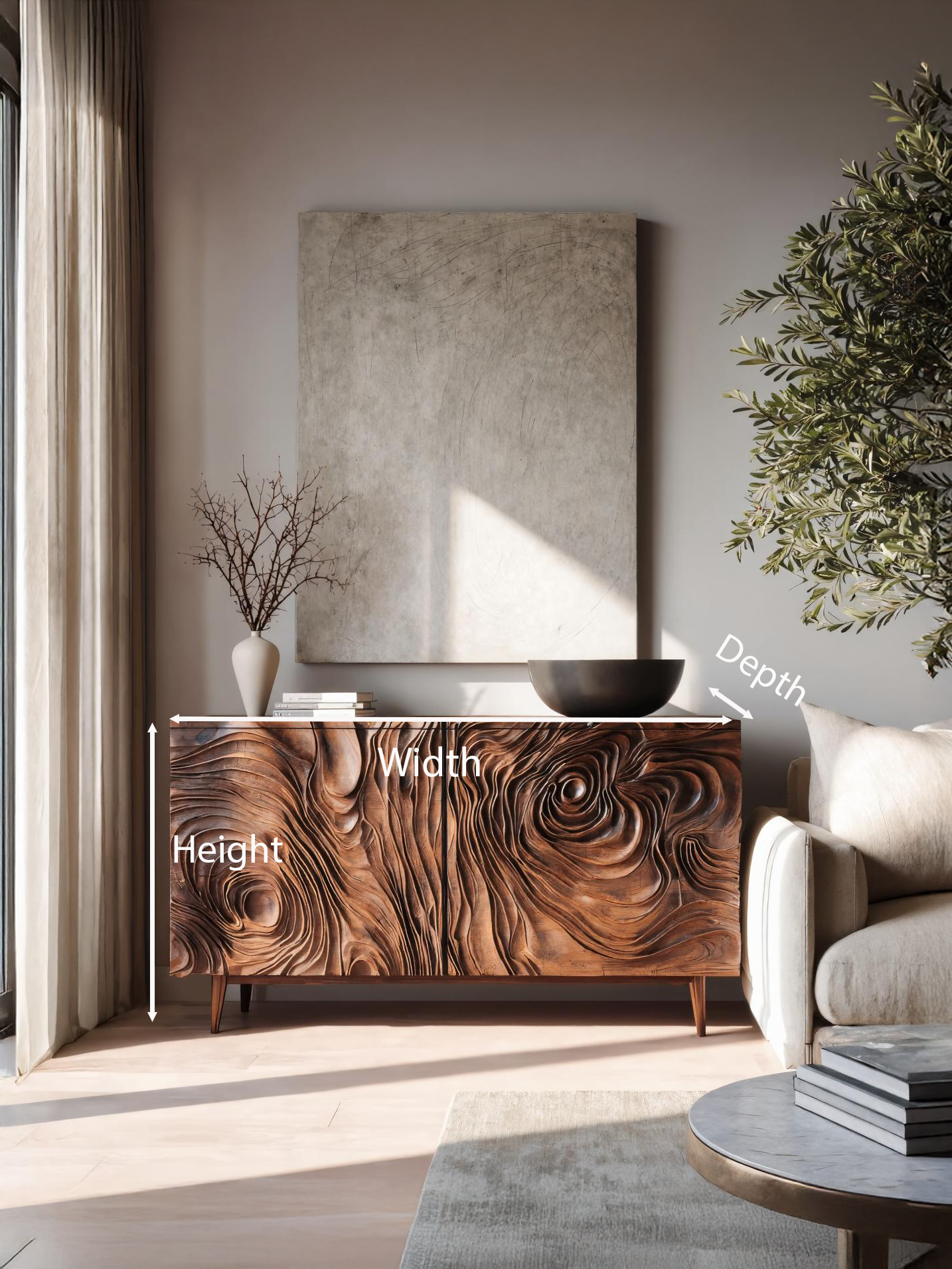 Credenza moderna SITHTTSD032 con contenitori per sala da pranzo o soggiorno
