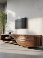 Mobile TV moderno con design a onda scolpita per soggiorno SITHTTTVC019