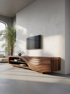 Mobile TV moderno con design a onda scolpita per soggiorno SITHTTTVC019