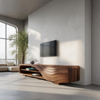 Mobile TV moderno con design a onda scolpita per soggiorno SITHTTTVC019