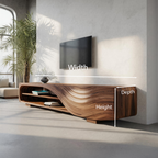 Mobile TV moderno con design a onda scolpita per soggiorno SITHTTTVC019