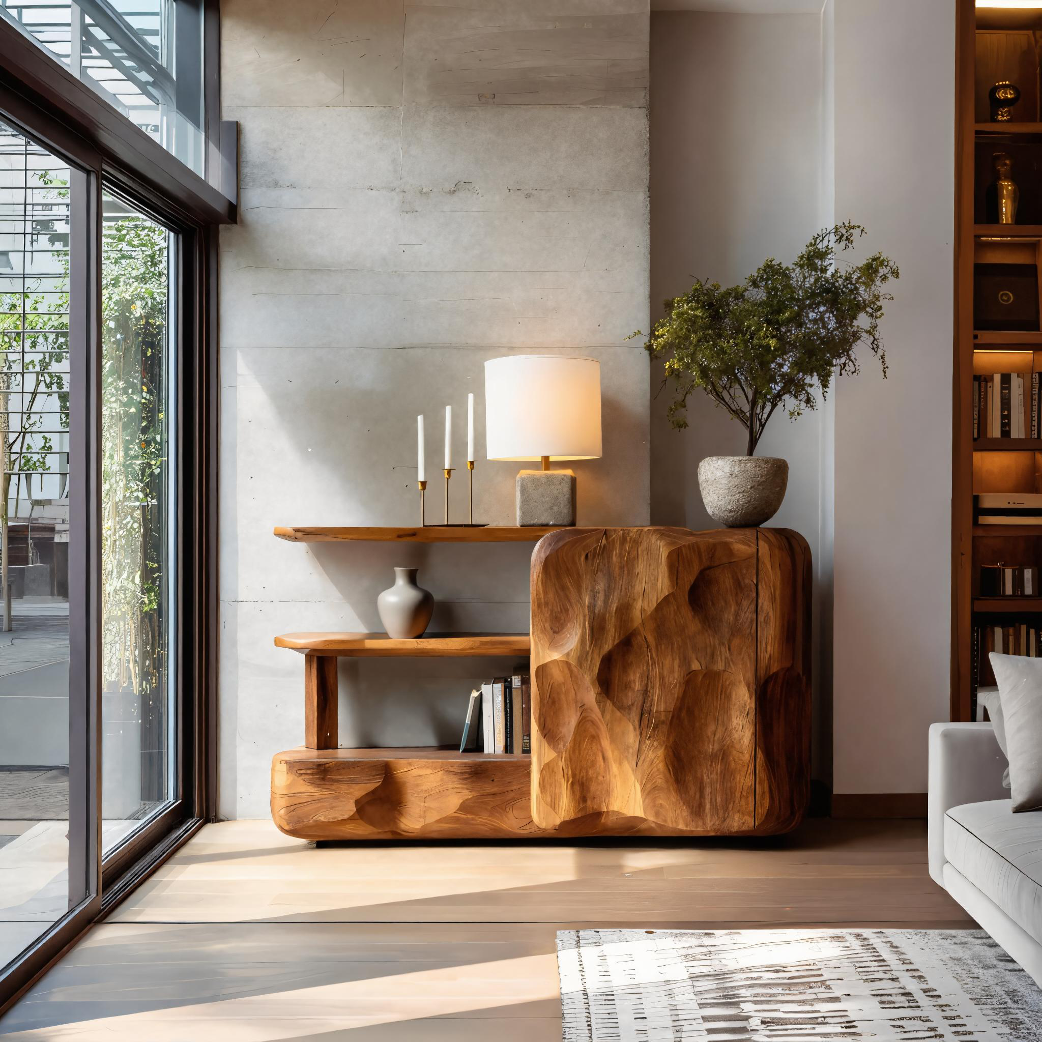 Credenza Artistica con Mobiletti e Ripiani per Soggiorno SITHTTSD024