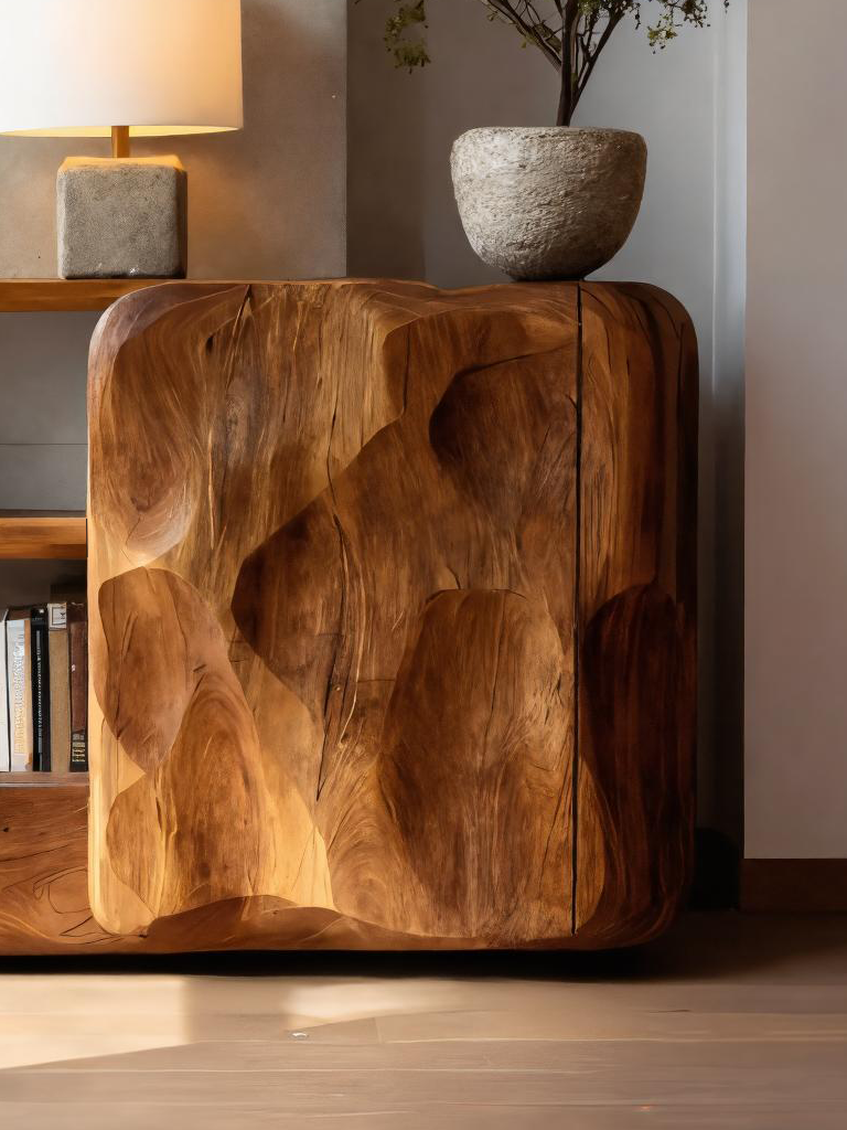 Credenza Artistica con Mobiletti e Ripiani per Soggiorno SITHTTSD024