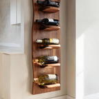 Portabottiglie da parete fatto a mano per l'arredamento della cucina RTTHTTWH001