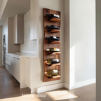 Portabottiglie da parete fatto a mano per l'arredamento della cucina RTTHTTWH001
