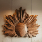 Scultura da parete con design intagliato a raggiera per soggiorno RTTHTTWA042