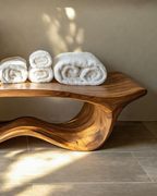 Panca da doccia scultorea organica per bagno SITHTTSB010