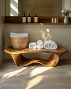 Panca da doccia scultorea organica per bagno SITHTTSB010