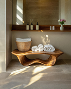 Panca da doccia scultorea organica per bagno SITHTTSB010
