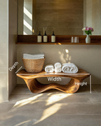 Panca da doccia scultorea organica per bagno SITHTTSB010