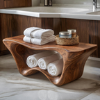 Panca doccia moderna scultorea a due livelli per l'arredamento del bagno RTTHTTSB016