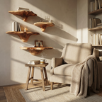 Scaffale a mensola a fungo Mid Century con bordo irregolare per arredamento di design SILDTTNMR003