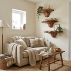Mensola a Fungo in Legno Mid-Century per Decorazione Soggiorno e Camera da Letto SILDTTNMR001